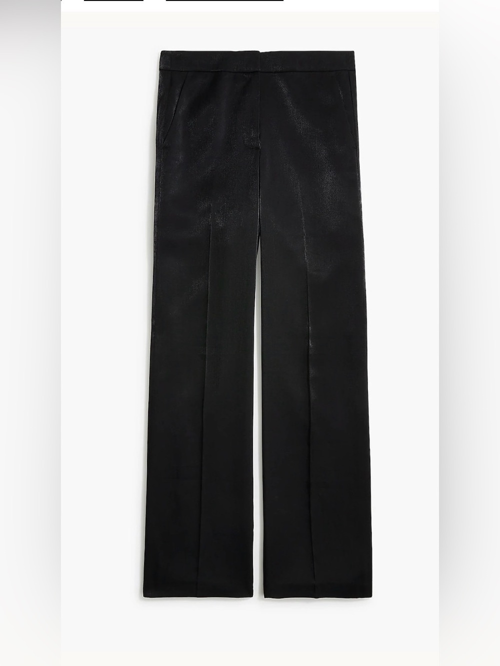 J. Crew Factory wide- leg high shine pleated trousers